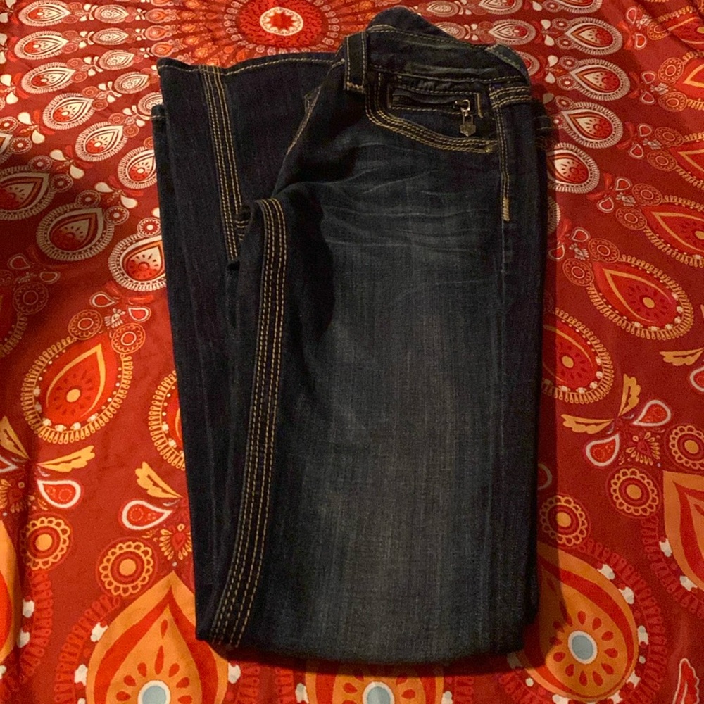 Rerock from express boot, cut jeans